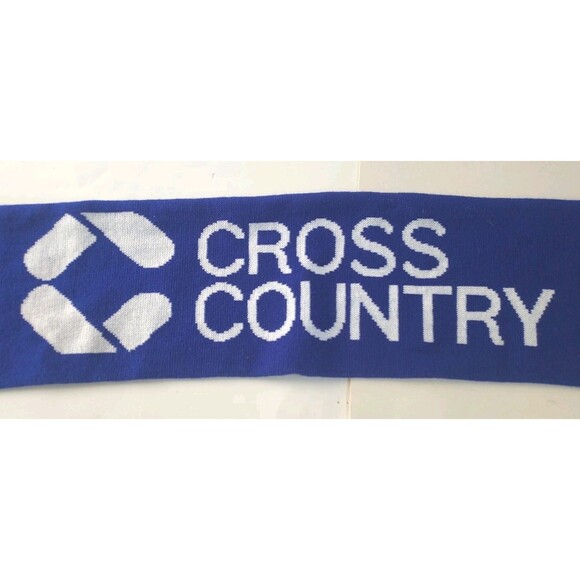 Red, White & Blue Fringed CROSS COUNTRY Scarf 6.5" X 60" - Picture 3 of 4